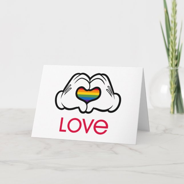 Mickey Rainbow Love Card (Front)