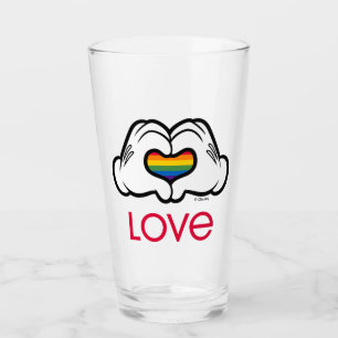 Mickey Rainbow Love Glass