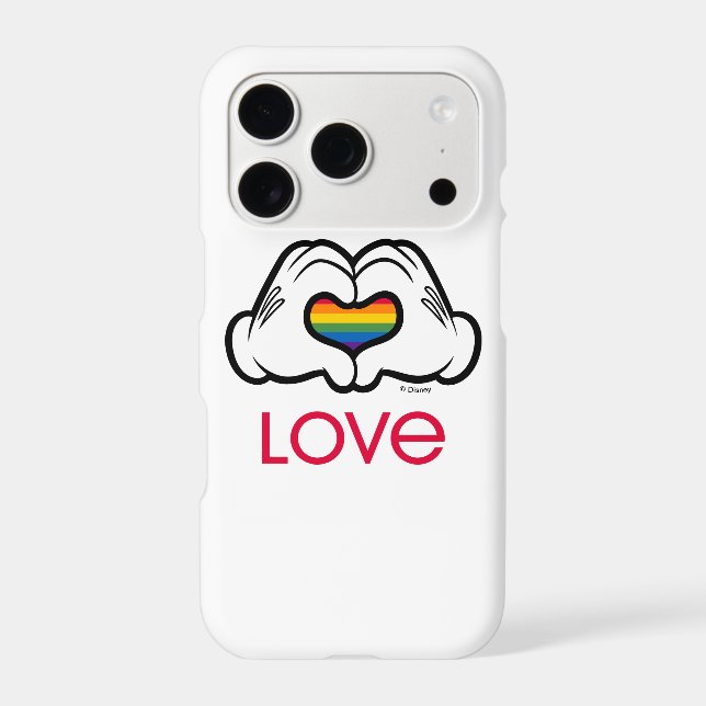 Mickey Rainbow Love Iphone Case (Back)