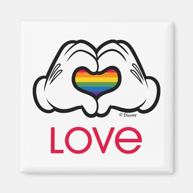 Mickey Rainbow Love Magnet (Front)