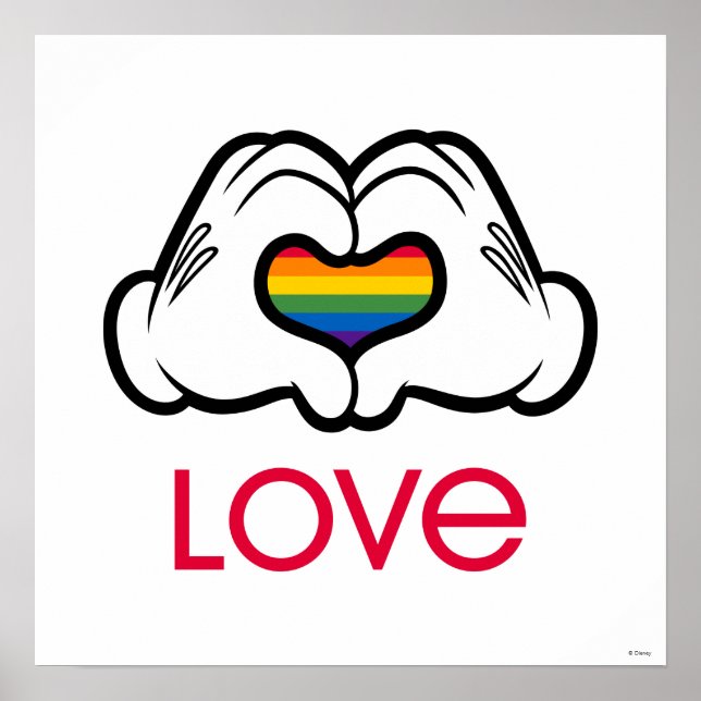 Mickey Rainbow Love Poster (Front)