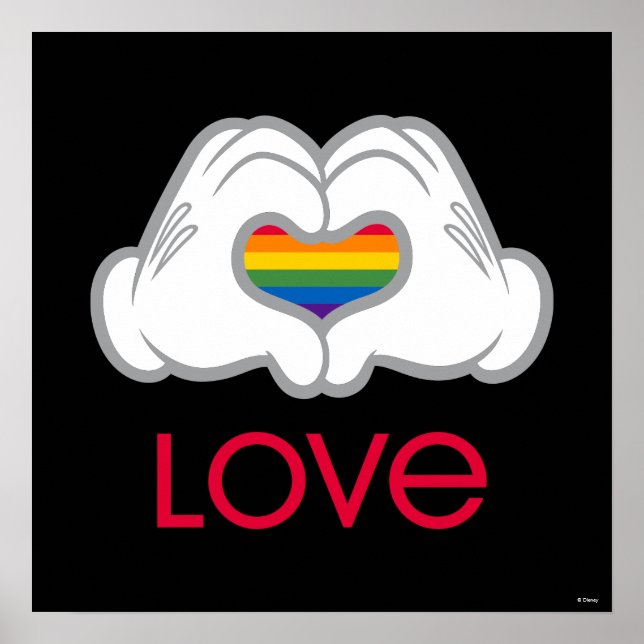 Mickey Rainbow Love Poster (Front)