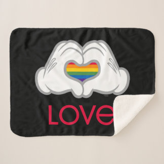 Mickey Rainbow Love Sherpa Blanket