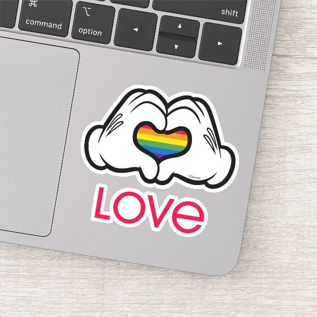 Mickey Rainbow Love Sticker (Detail)