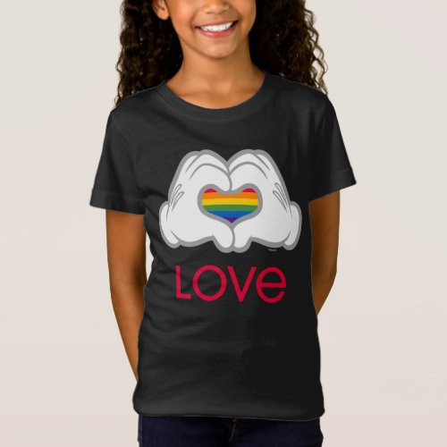Mickey Rainbow Love T_Shirt