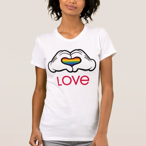 Mickey Rainbow Love T_Shirt