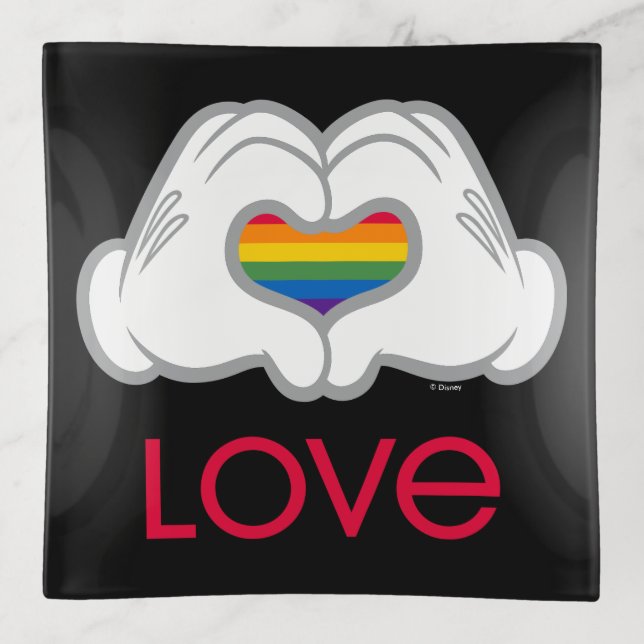 Mickey Rainbow Love Trinket Tray (Front)