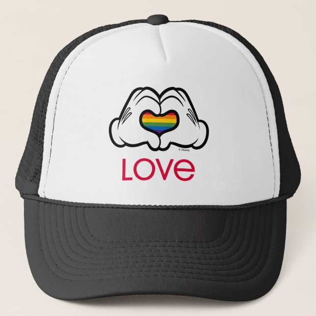 Mickey Rainbow Love Trucker Hat (Front)
