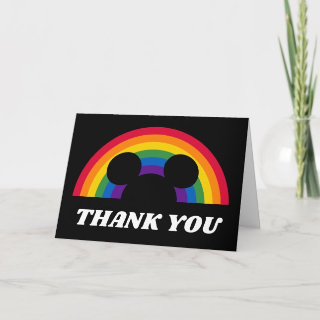 Mickey Rainbow | Thank You Card (Front)