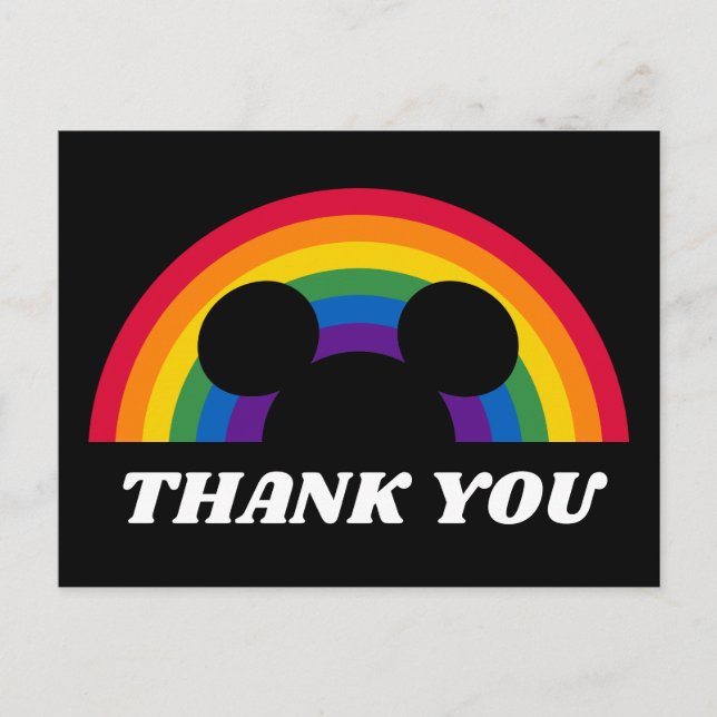 Mickey Rainbow | Thank You Postcard (Front)