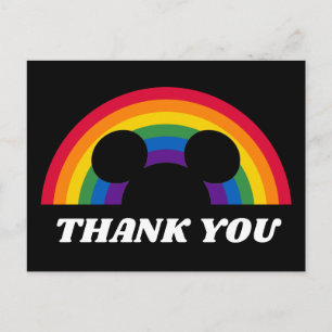 Mickey Rainbow   Thank You Postcard