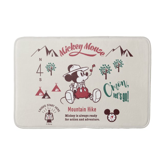 Mickey | Ready for Action and Adventure Bath Mat (Front)