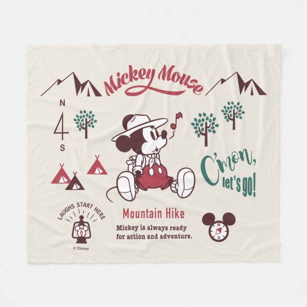 Mickey Ready for Action and Adventure Fleece Blanket Zazzle