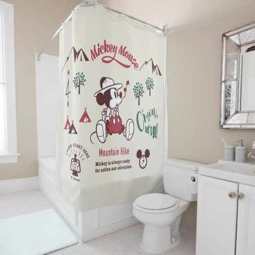 Mickey  Ready for Action and Adventure Shower Curtain