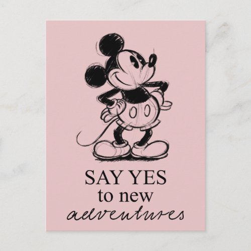 Mickey  Say Yes to New Adventures Postcard