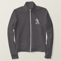 Mickey Silhouette - Silver Embroidered Jacket Mickey Silhouette - Silver Embroidered Jacket