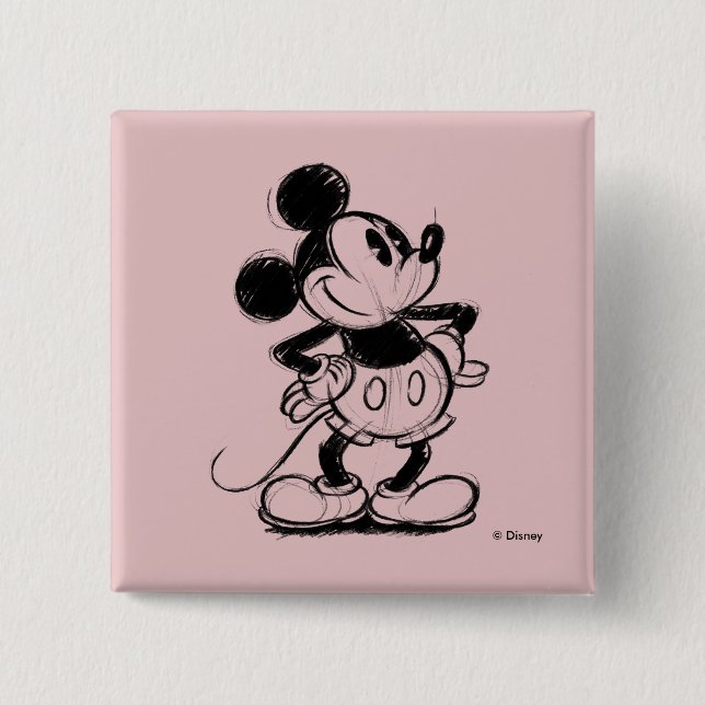 Mickey Sketch Button (Front)