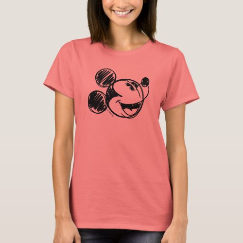 Mickey Sketch Head T_Shirt