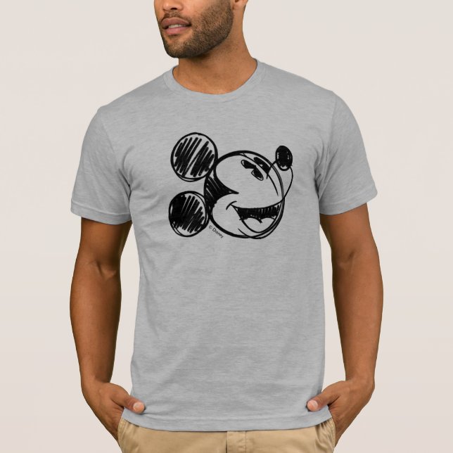 Mickey Sketch Head T-Shirt (Front)