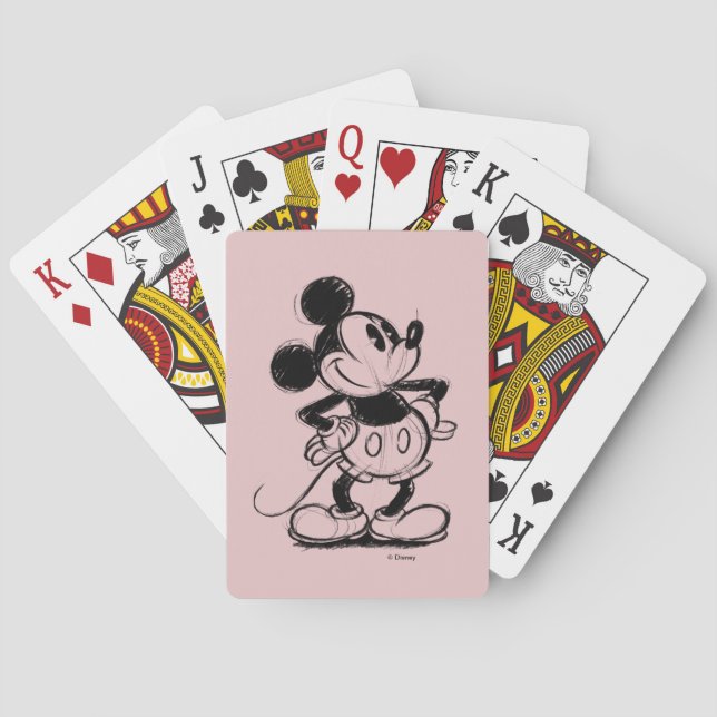 Mickey Sketch Playing Cards (Back)