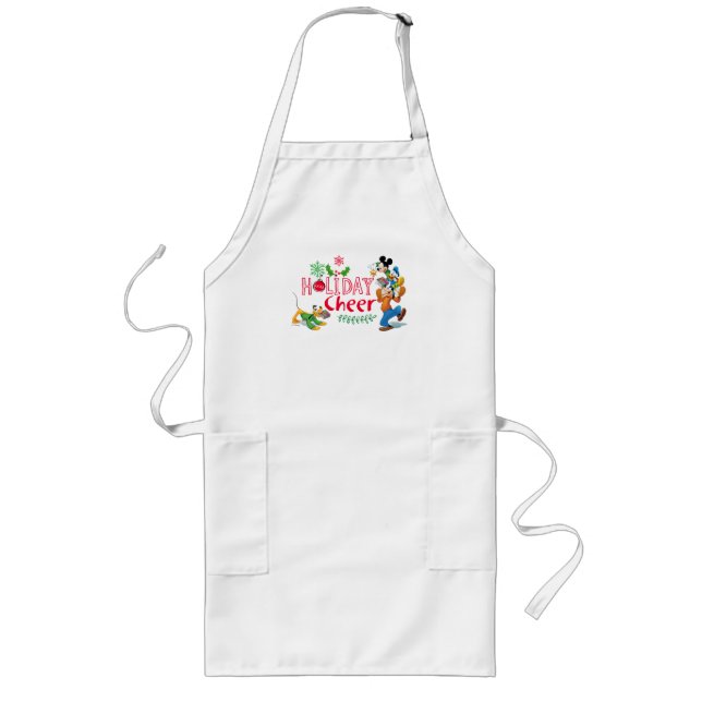 Mickey Spreading Holiday Cheer Long Apron (Front)