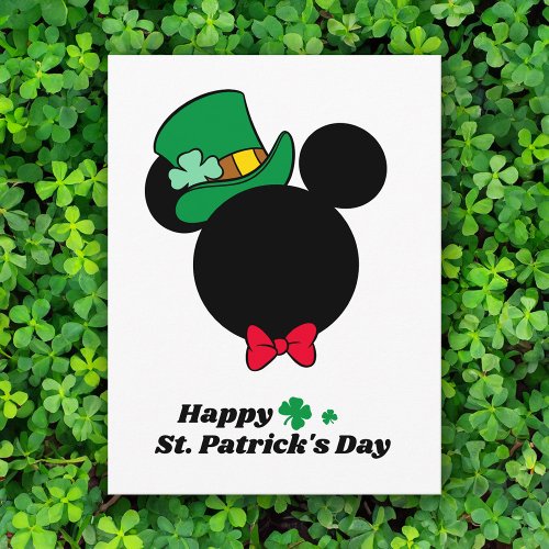 Mickey  St Patricks Day Icon Postcard