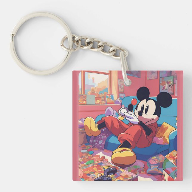 Mickey Take a Brake Keychain (Front)