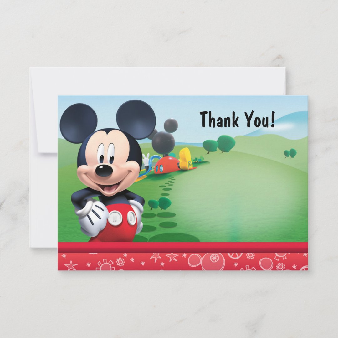 Mickey Thank You Cards | Zazzle