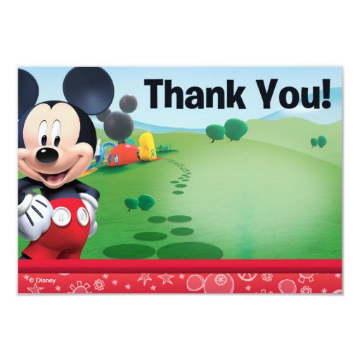 Mickey Thank You Cards 3.5