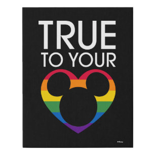 Mickey   True to Your Heart Faux Canvas Print