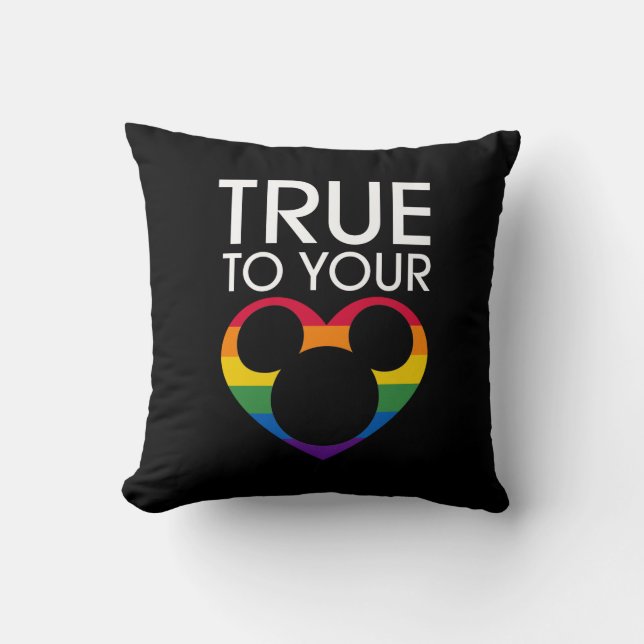 Mickey | True to Your Heart Throw Pillow (Front)