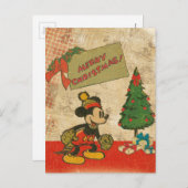 Mickey | Vintage Merry Christmas Holiday Postcard (Front/Back)