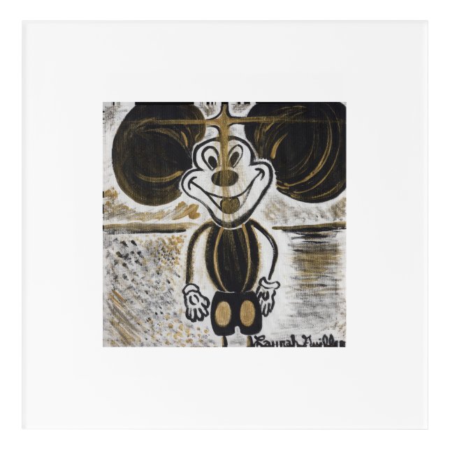 #MICKEYMOUSE With #CHRISTMASSTAR Acrylic Print (Front)