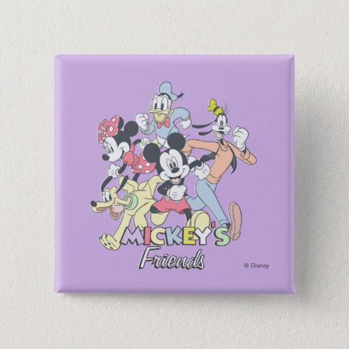 Mickeys Friends Button