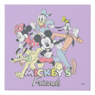 Mickey's Friends Faux Canvas Print