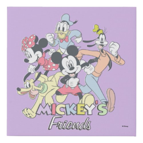 Mickeys Friends Faux Canvas Print