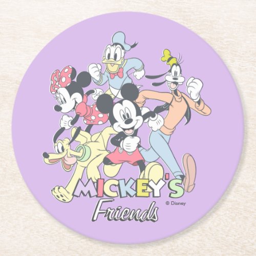 Mickeys Friends Round Paper Coaster