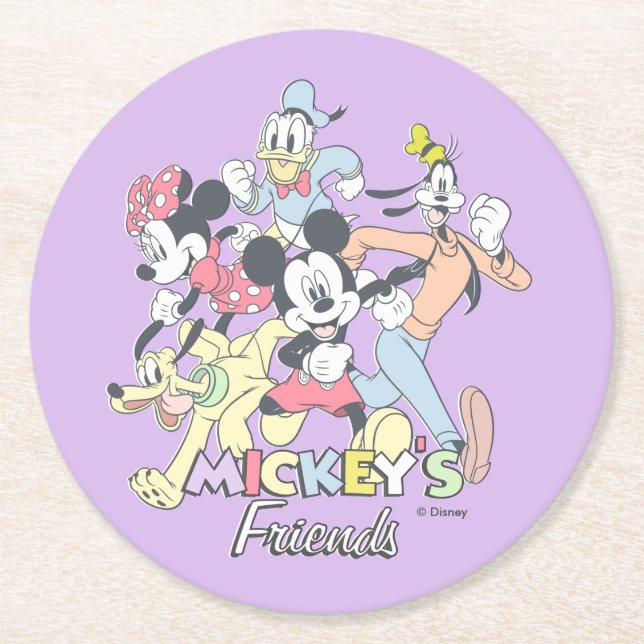 Mickey's Friends Round Paper Coaster (Front)