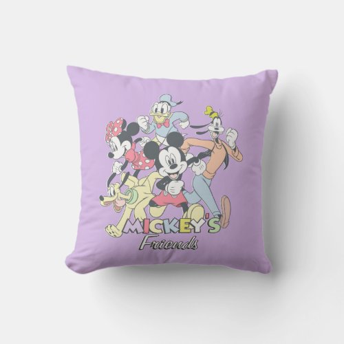 Mickeys Friends Throw Pillow