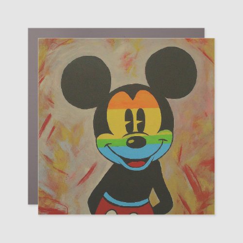 Micky mouse in multi color  car magnet
