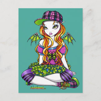 "Micky" Punky Rainbow Fairy Art Postcard
