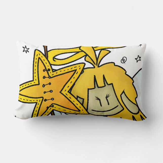 Micol - der fröhliche Sternenengel Lumbar Pillow (Front)