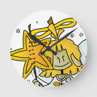 Micol - der fröhliche Sternenengel Round Clock