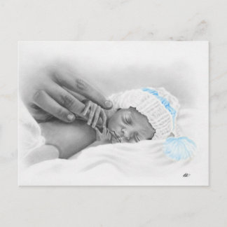 Micro baby sleeping Postcard