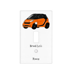 Micro car cartoon illustration light switch cover