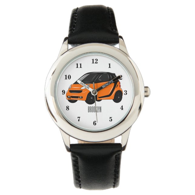 Micro car cartoon illustration watch (Front)