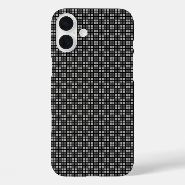 Micro Checkered Black Case-Mate Barely There Apple iPhone Case (Back)