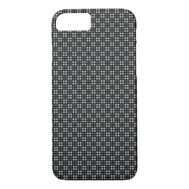 Micro Checkered Black iPhone Protector Case-Mate iPhone Case (Back)
