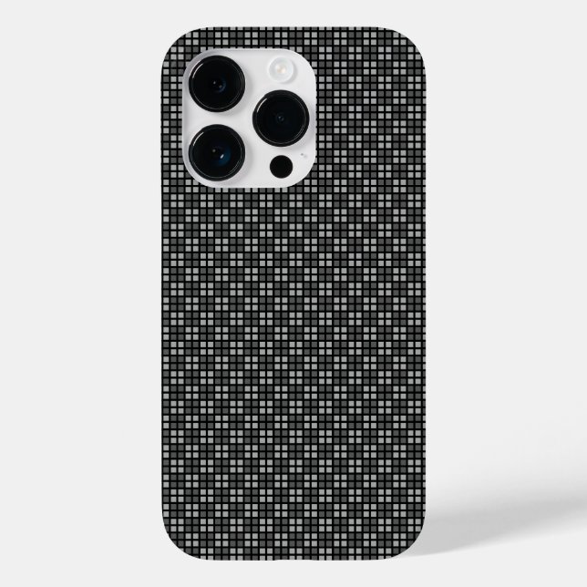 Micro Checkered Black iPhone Protector Case-Mate iPhone Case (Back)