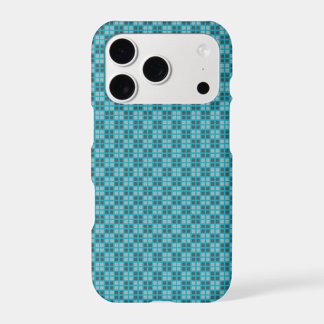 Micro Checkered Blue iPhone Protector Case (Back)